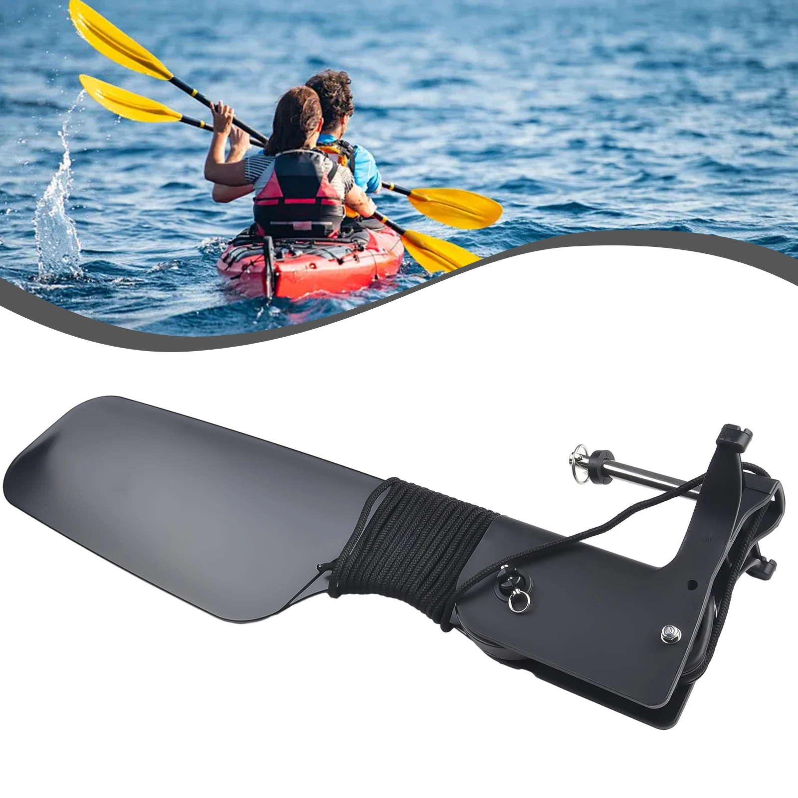 カヤック用ビッグテールラダー、プーリー付き、カヌーとフィッシ - Fishing Boat Steering Wheel のレビューと価格
